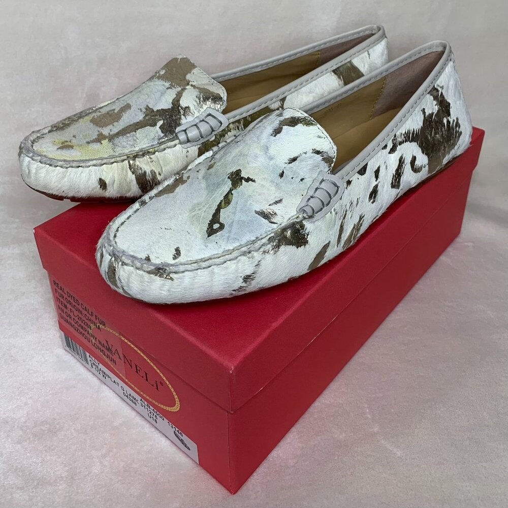 NIB! VANELi Albion Loafer, Size 8.5 in Cream, Genuine Calf Leather, Sold Out NWT